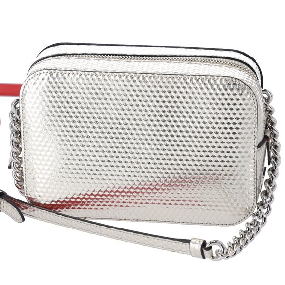 Christian Louboutin Rubylou Mini Shoulder Bag Gold Leather Glitter - Picture 7 of 11